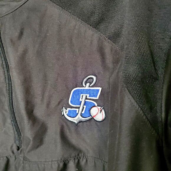 Stockton Ports Baseball Windbreaker Jacket Mens Size XXL Black MiLB WP Golf - Picture 3 of 9